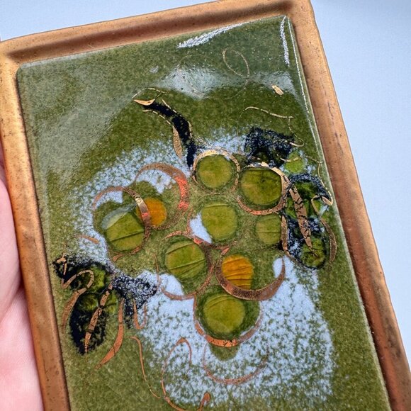 SASHA BRASTOFF  SIGNED MID CENTURY CERAMIC BOX ART Trinket - Picture 2 of 14